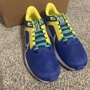 Nike Air Zoom Pegasus 40 Brasil  Men's Running Shoes Blue Yellow Size 11.5